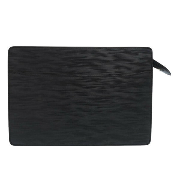 Louis Vuitton Pochette Homme Epi Noir Black Clutch Shoulder Bag LV - Picture 1 of 8